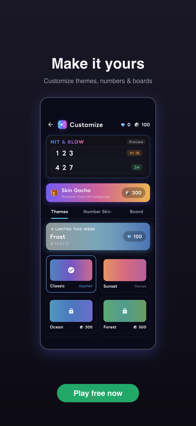 Hit & Blow: Number Guessing Puzzle screenshot 6