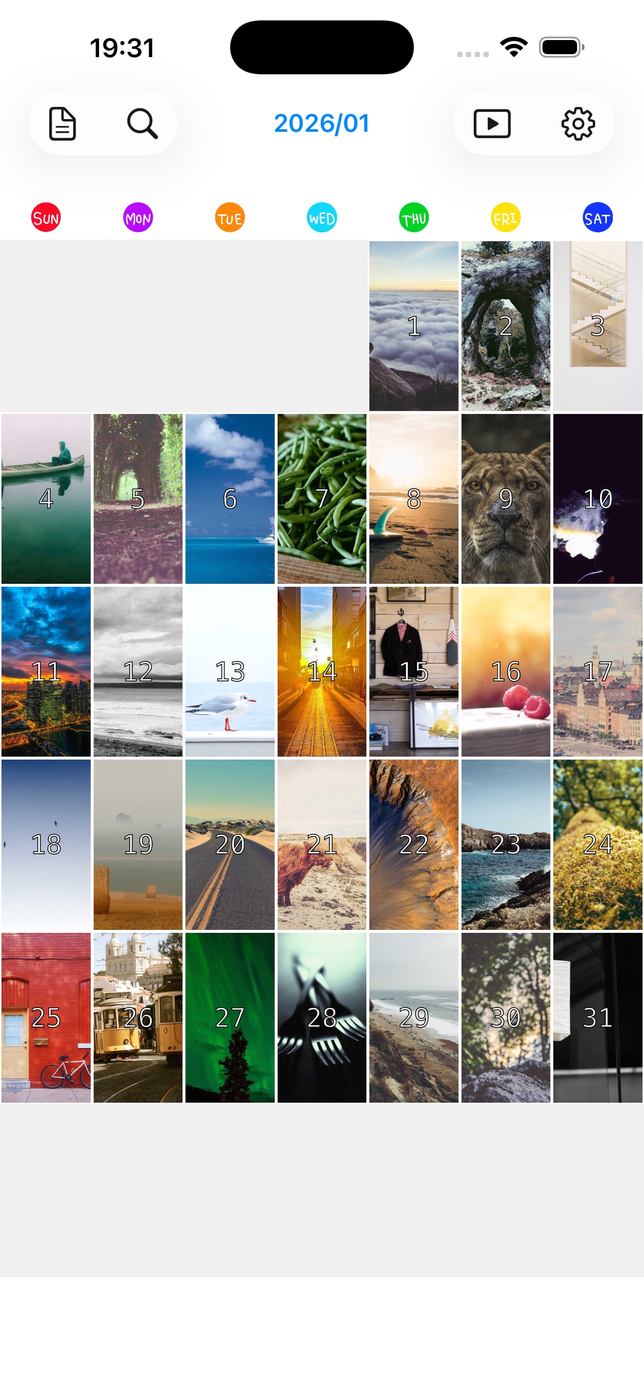 PHOTOCA / カレンダーに写真を表示 スクリーンショット 1